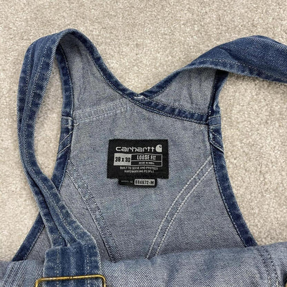 Carhartt denim Dungarees loose fit overalls blue Farmer workwear bib & brace utility