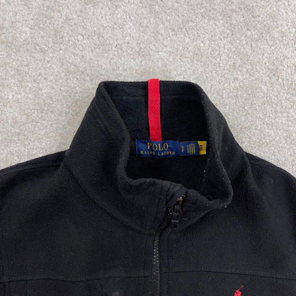 Y2K Ralph Lauren technical fleece gilet S black men’s zip up polo logo