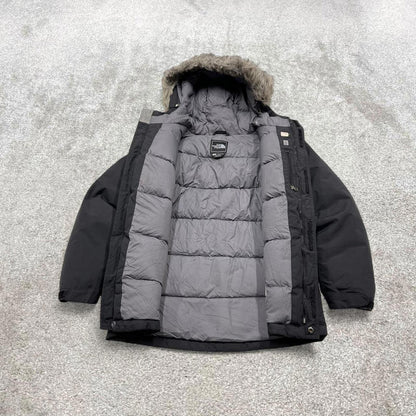 North Face HyVent puffer jacket L girls black y2k 00s style tech windbreaker autumn winter