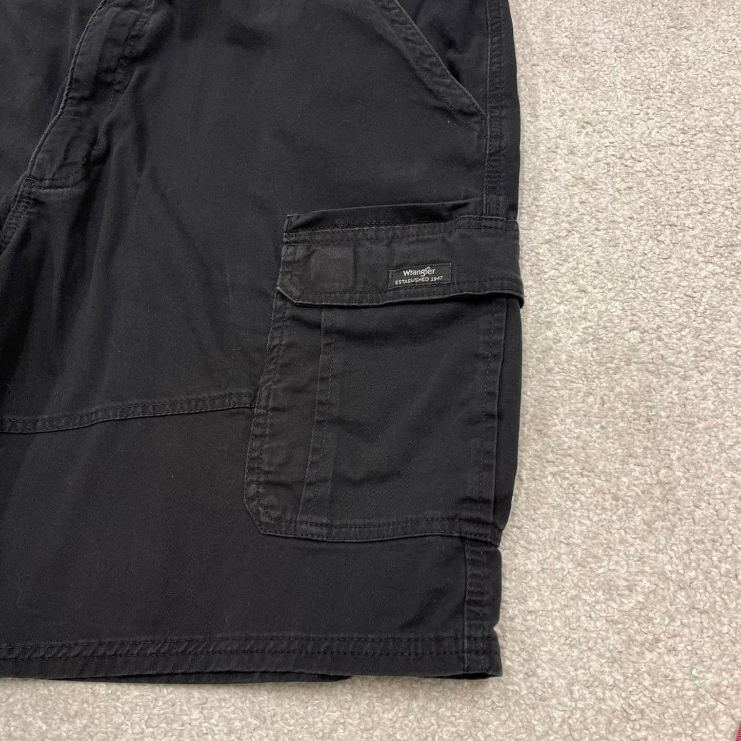 Wrangler cargo shorts y2k black Loose comfy wide leg chino summer festival shorts