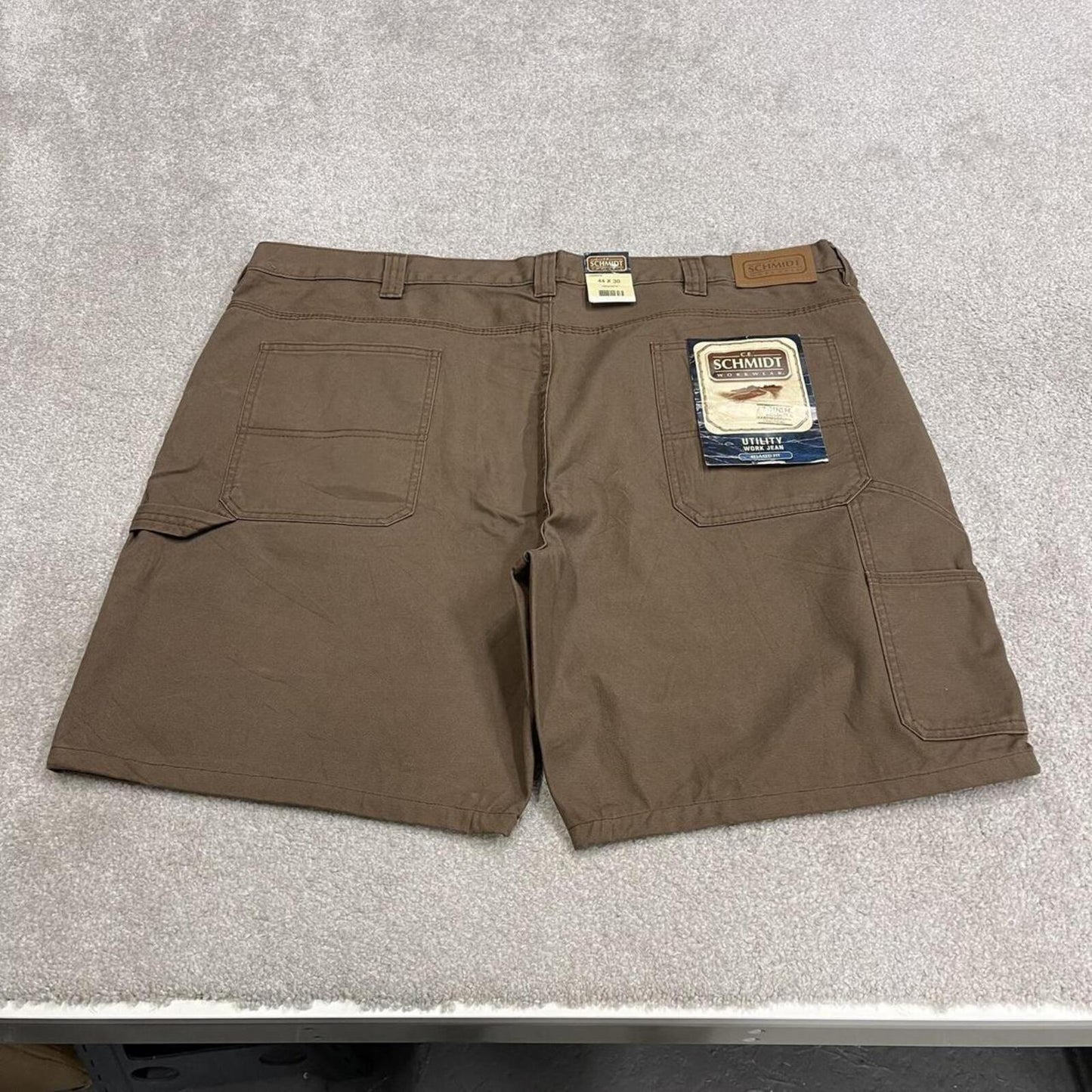 Baggy canvas cargo shorts carpenter brown Schmidt skater style work shorts summer