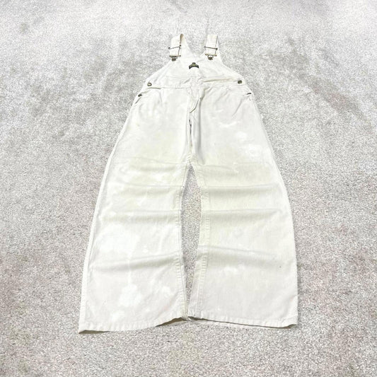 Vintage Osh Kosh dungarees overalls Medium 90s off white mens y2k bib & brace workwear utility