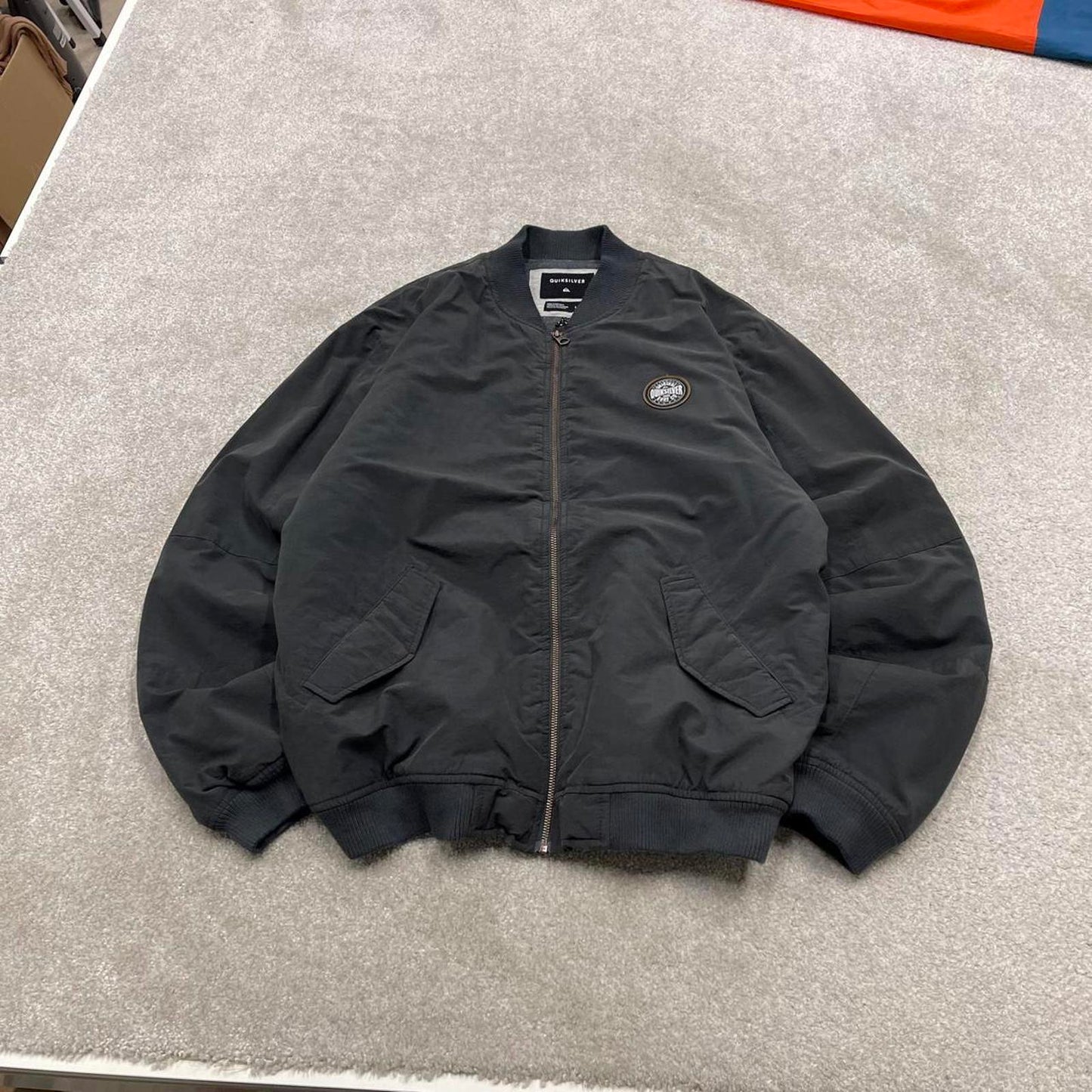 00s Quiksilver technical bomber jacket L men's y2k style fleece lined windbreaker