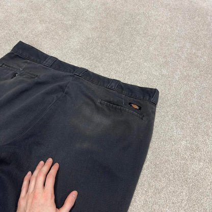 Y2K Dickies 874 work pants faded black Loose chino style skate trousers