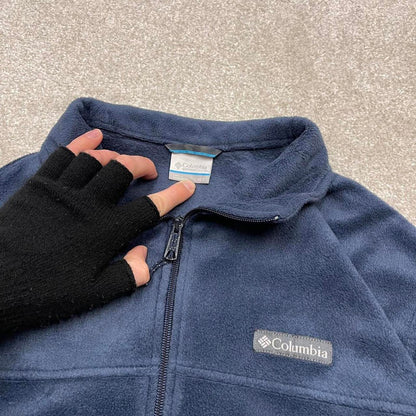 Y2k Columbia technical fleece XLT men's Navy 00s style full zip up autumn adjustable waist tech