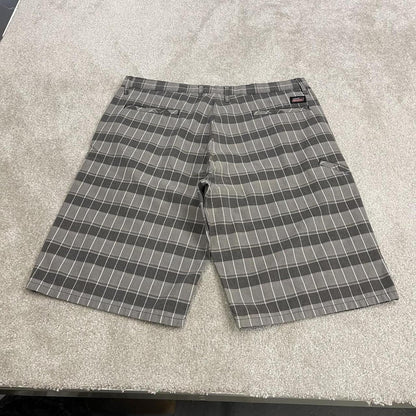 Dickies baggy checkered shorts carpenter grey Chino check surf shorts long leg festival