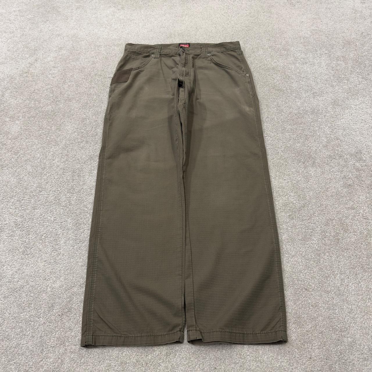 Wrangler carpenter pants y2k green Loose straight leg skater style workwear utility pants