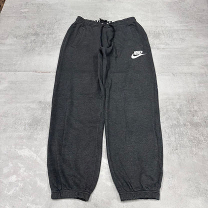 Y2k Nike tracksuit bottoms Medium men's grey joggers sweatpants loose track pants swoosh logo