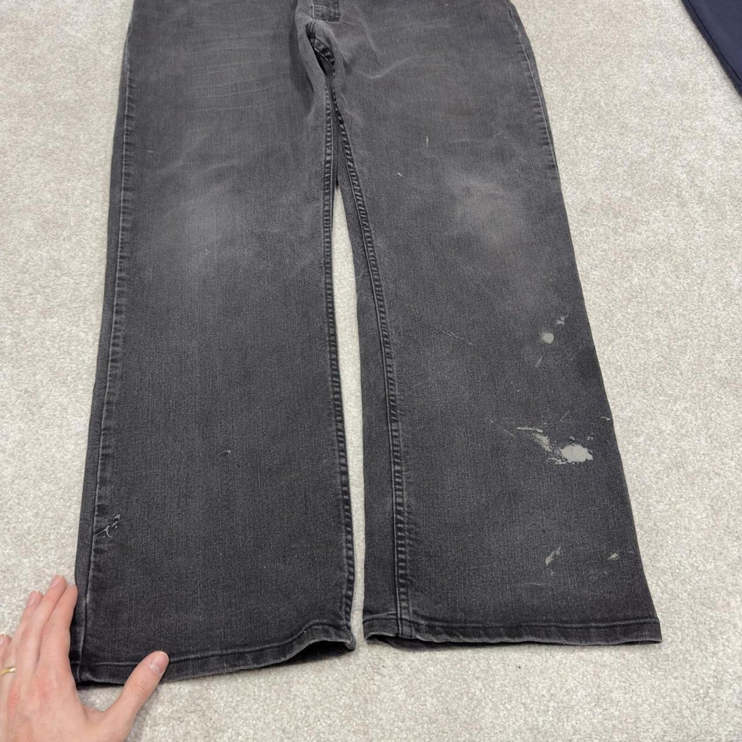 Black Dickies y2k denim jeans Skater / workwear style straight leg flex pants
