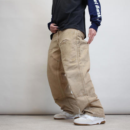 Carhartt double knee carpenter trousers W38L30 loose tan skater pants