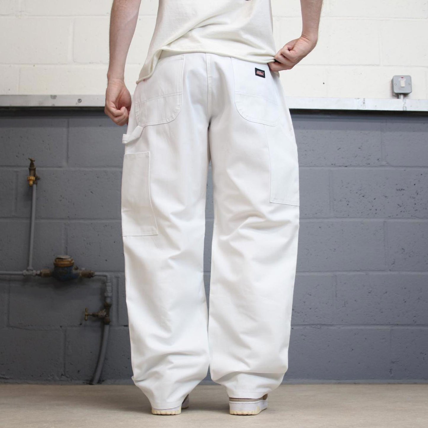 Dickies carpenter jeans W36L32 baggy white canvas cargo skater style jeans