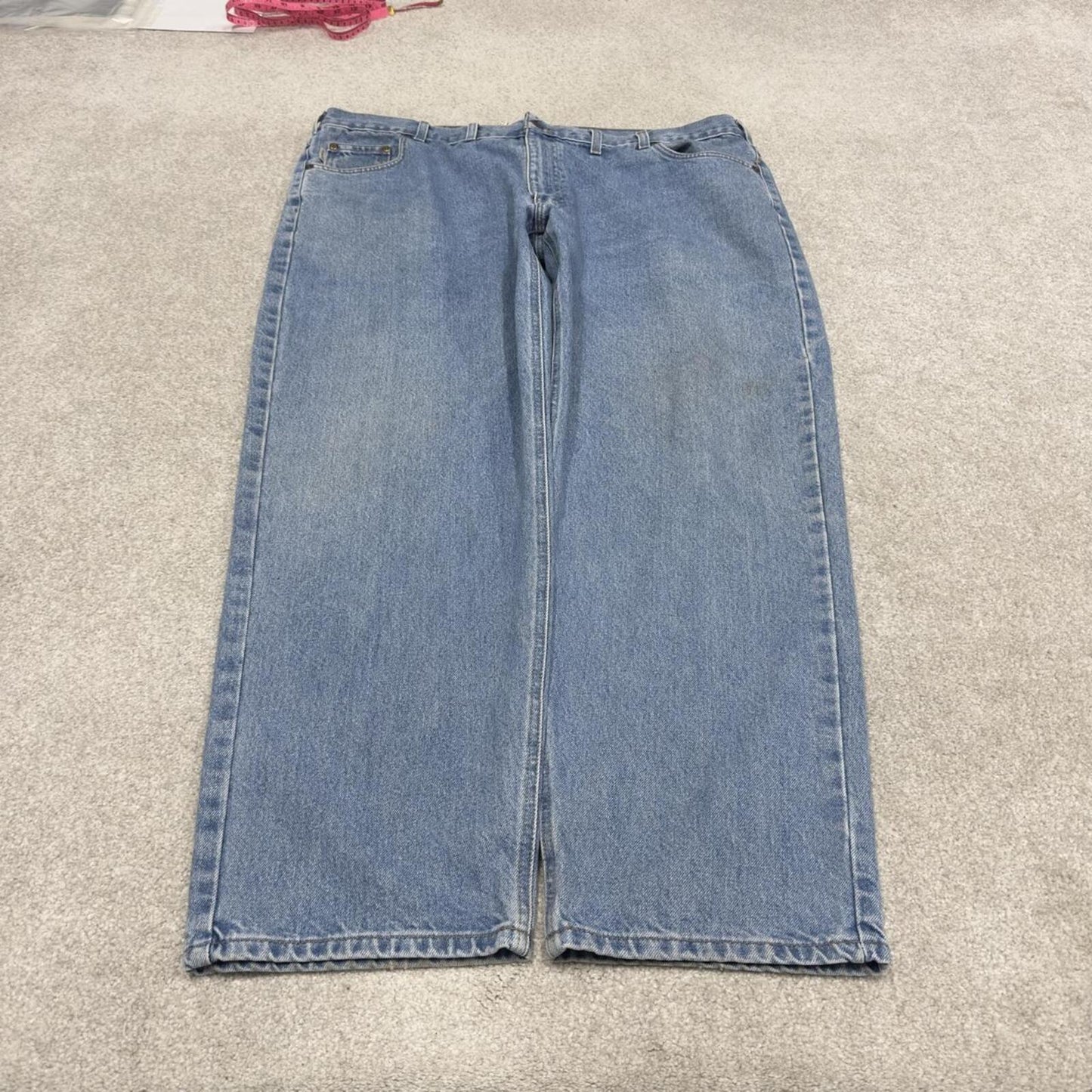 Carhartt baggy work jeans relaxed blue Loose thick 100% cotton denim skate style work pants