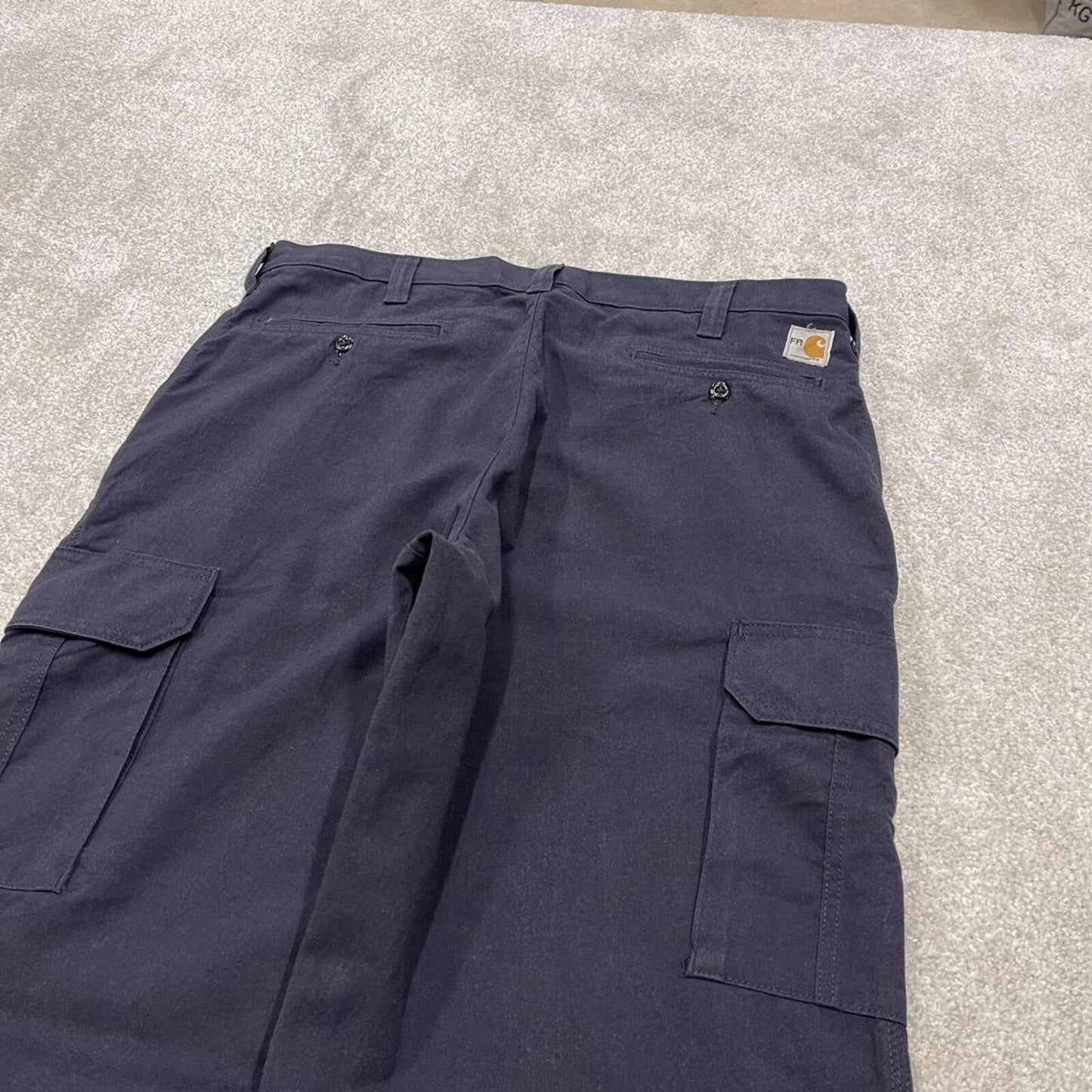 Y2K Carhartt cargo pants navy 36x36 Loose floaty carpenter workwear trousers