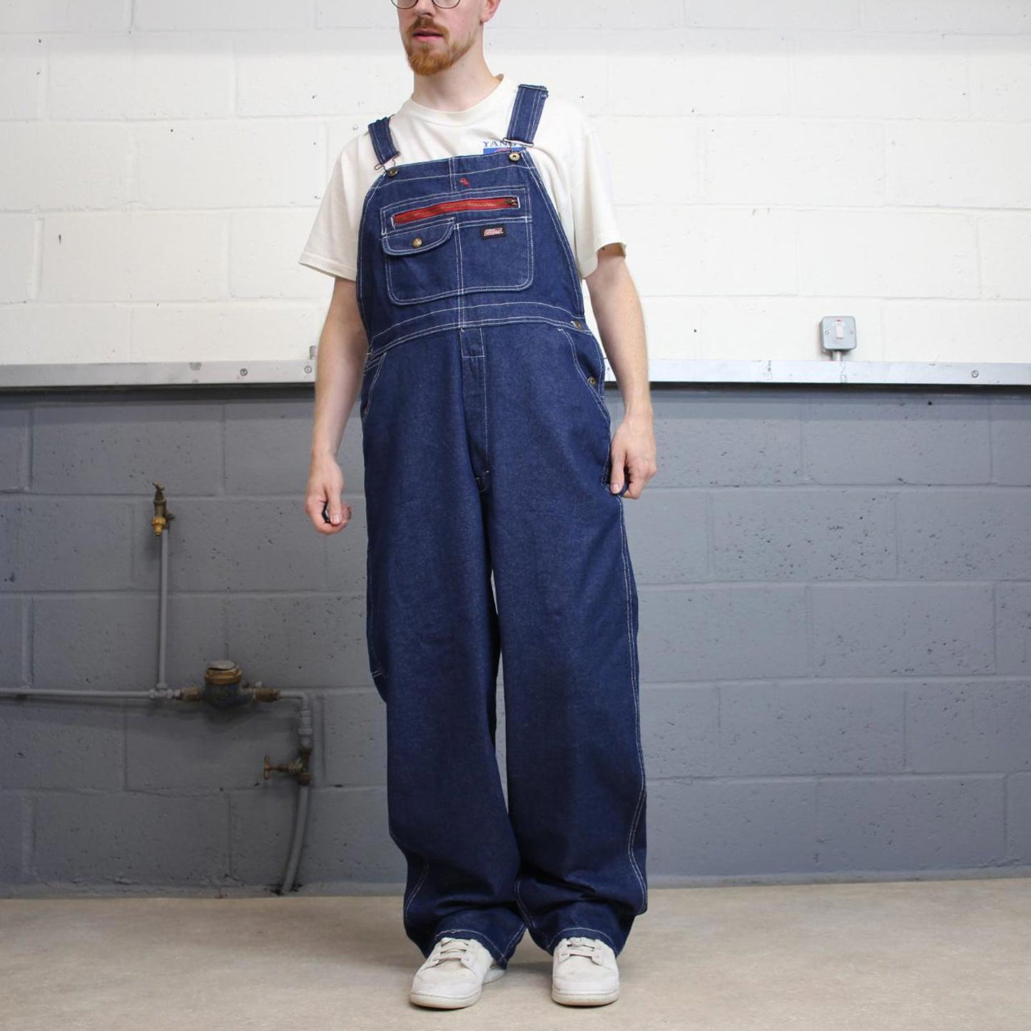 Dickies dungarees W38L33 USA blue mens denim overalls