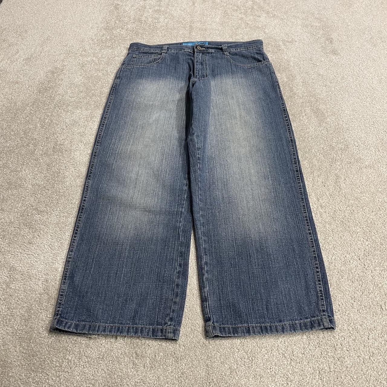 Y2K baggy jeans wide leg W36L30 blue denim Wicked Denim Loose skater surf pants