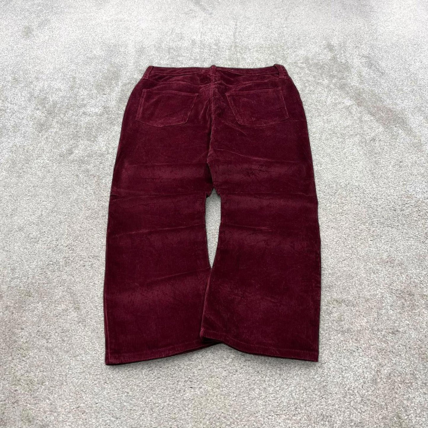 Bootcut Y2K corduroy pants burgundy Universal thread high rise wide wale chunky jumbo cord trousers