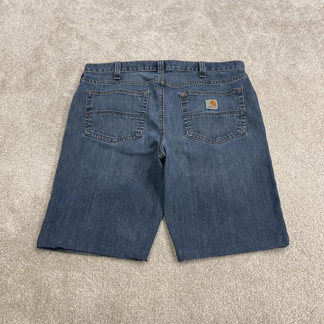 Carhartt denim shorts y2k faded blue Loose relaxed fit skater style work jorts