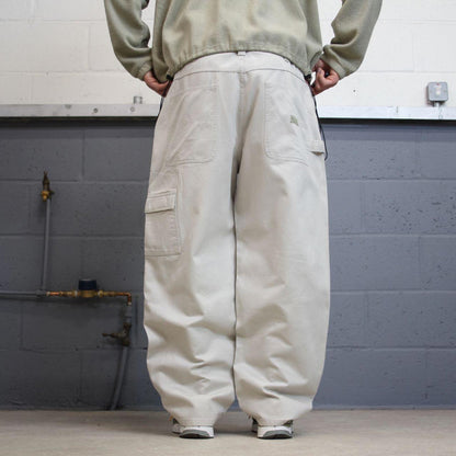 Y2K baggy Wrangler carpenter pants beige Loose wide leg skater style cargo pants