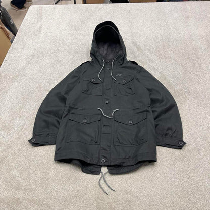00s Oakley technical parka jacket M women's y2k style adjustable black tech coat winter