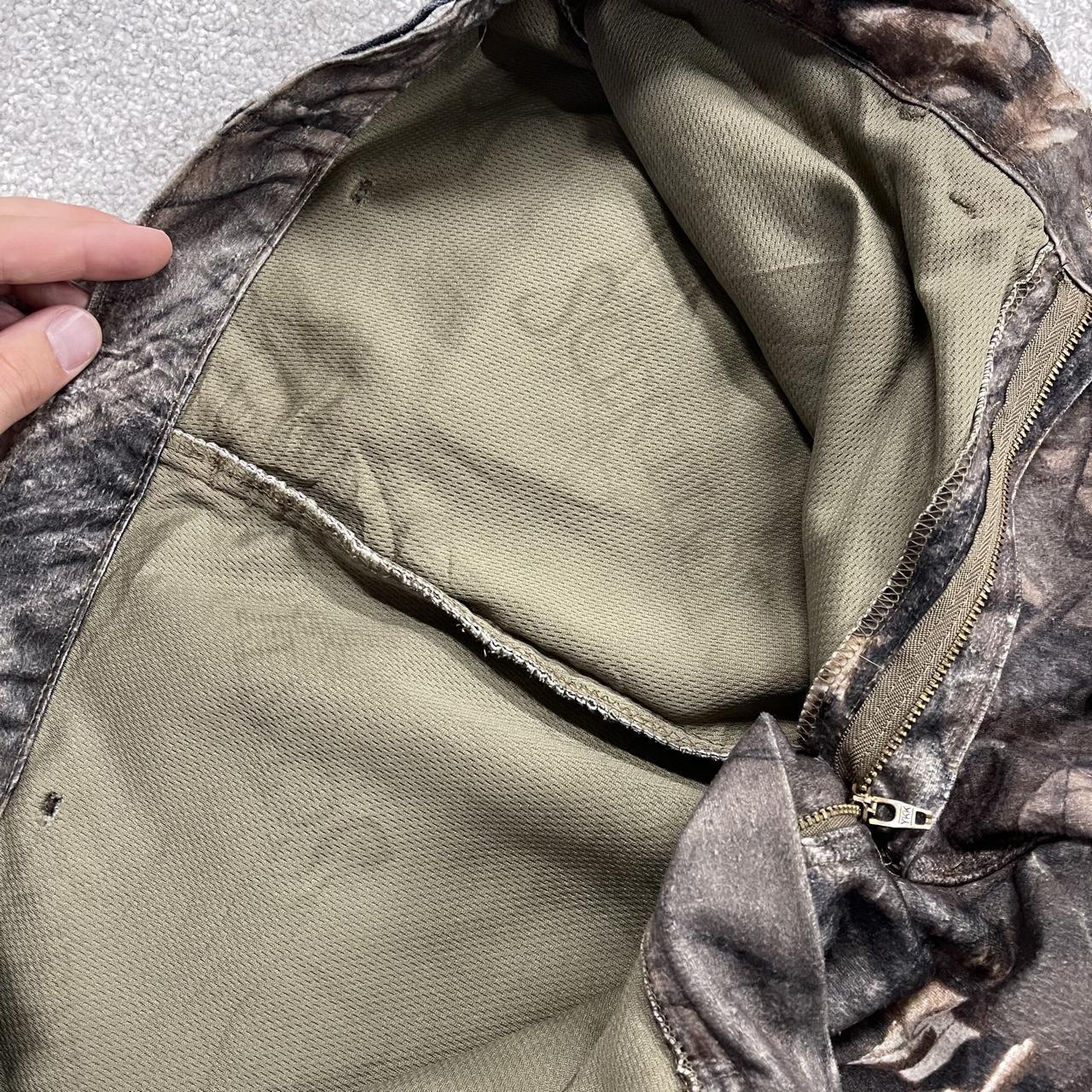 Baggy Realtree camo cargo pants Y2K W34L31 khaki lined fleece Hardwoods camouflage hunting utility