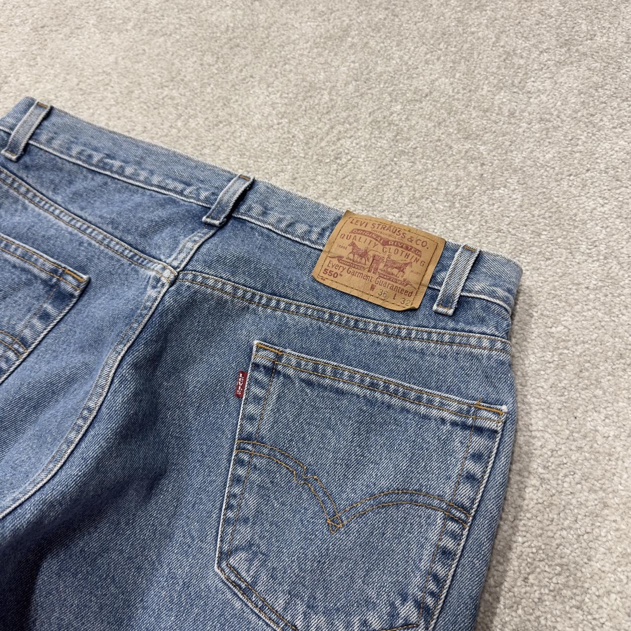 Levi’s 550 relaxed jeans y2k W34L32 blue straight leg denim red tab logo pants