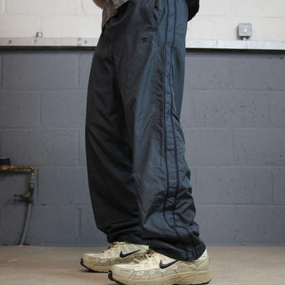 Y2K Starter tracksuit bottoms loose grey Small Loose leg lined casual track pants