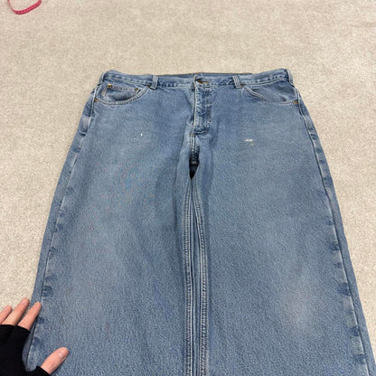 Vintage baggy Y2K Carhartt denim jeans blue Loose flannel lined skate style workwear pants