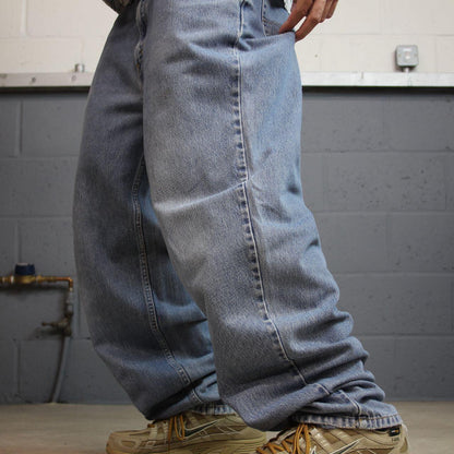 Levi’s baggy jeans 560 comfort fit y2k blue Wide leg 100% cotton skater style pants red tab logo