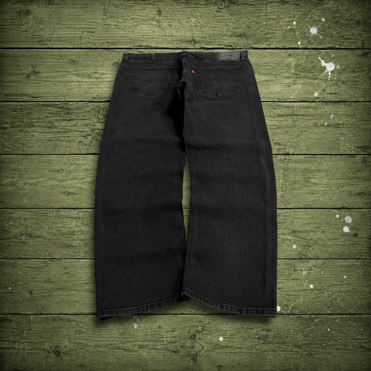 Y2K Levi’s 505 jeans W38L30 black Straight fit 5 pocket belt loops red tab logo