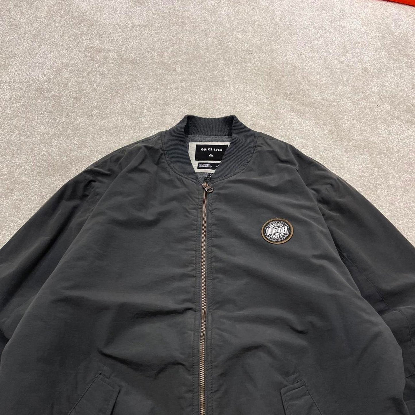 00s Quiksilver technical bomber jacket L men's y2k style fleece lined windbreaker