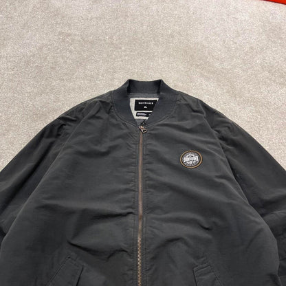 00s Quiksilver technical bomber jacket L men's y2k style fleece lined windbreaker