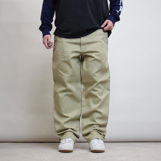 Beige Dickies trousers W38L32 loose twill chino style skater pants