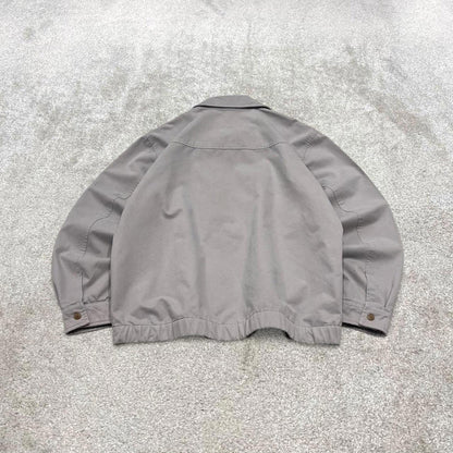 Y2K Quiksilver Harrington bomber jacket grey Embroidered surf style coat full zip up