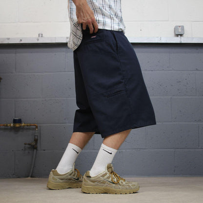 Dickies baggy chino shorts carpenter navy Chino style skater shorts long wide leg festival