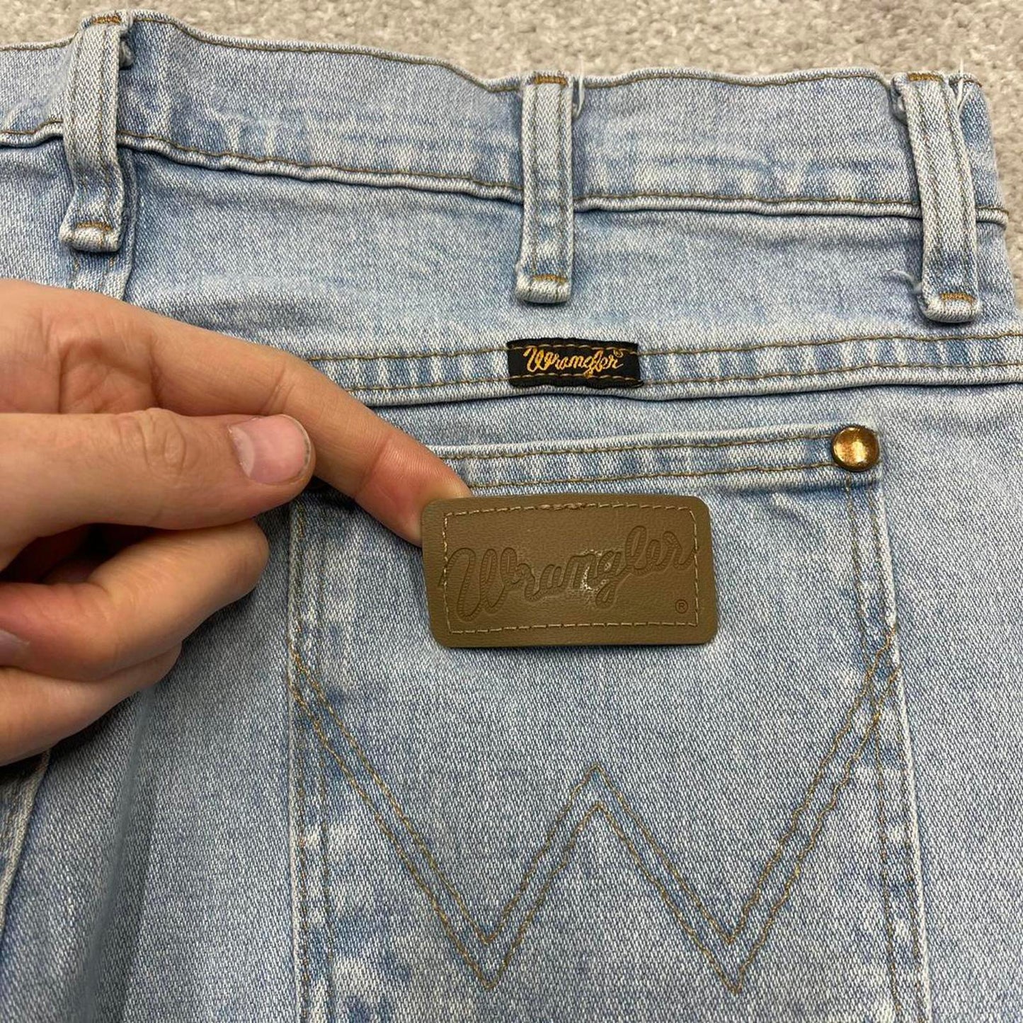 Vintage Y2K Wrangler jeans light wash blue Straight leg 00s style pants cowboy style