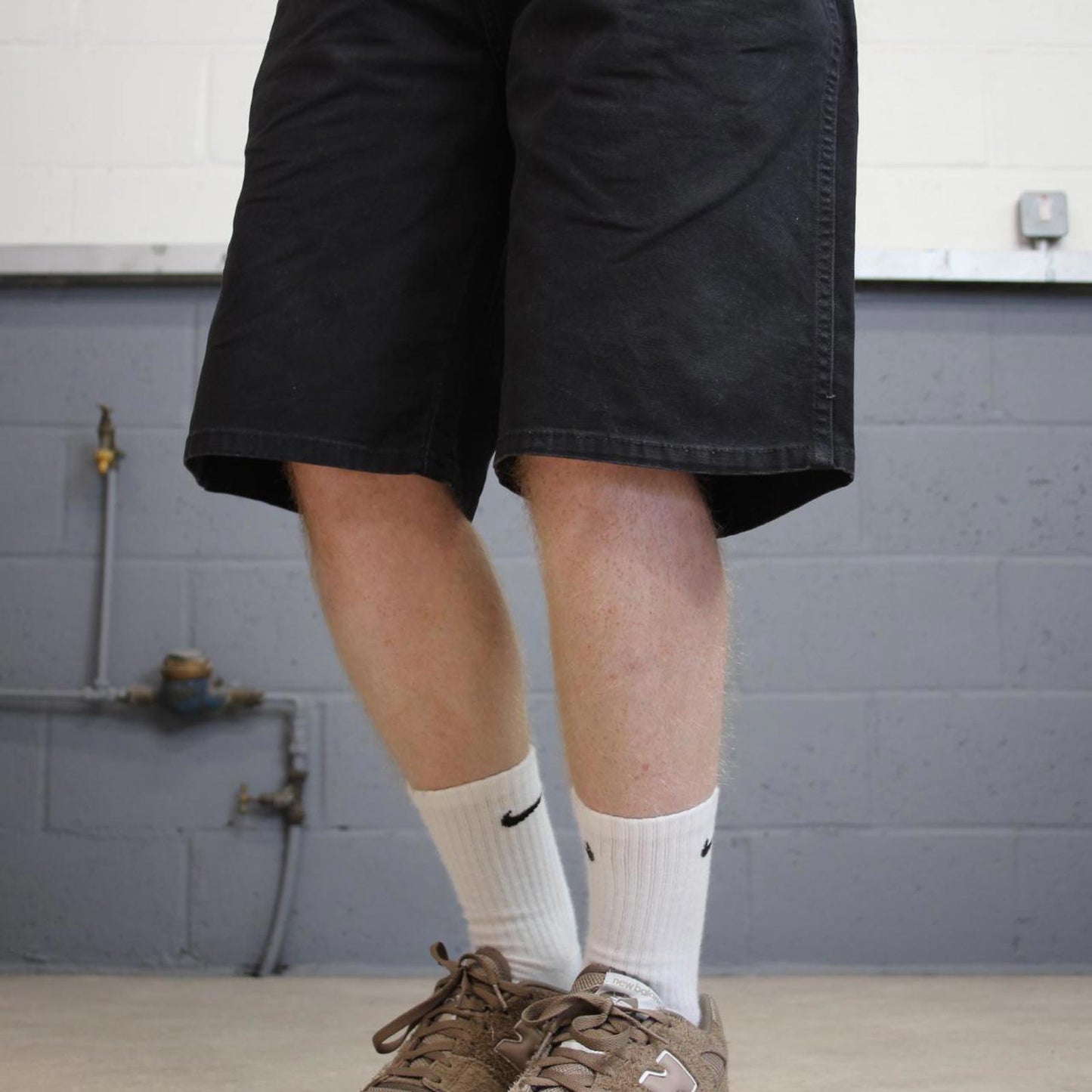 Black Dickies carpenter jorts W34 Loose canvas denim skate style shorts