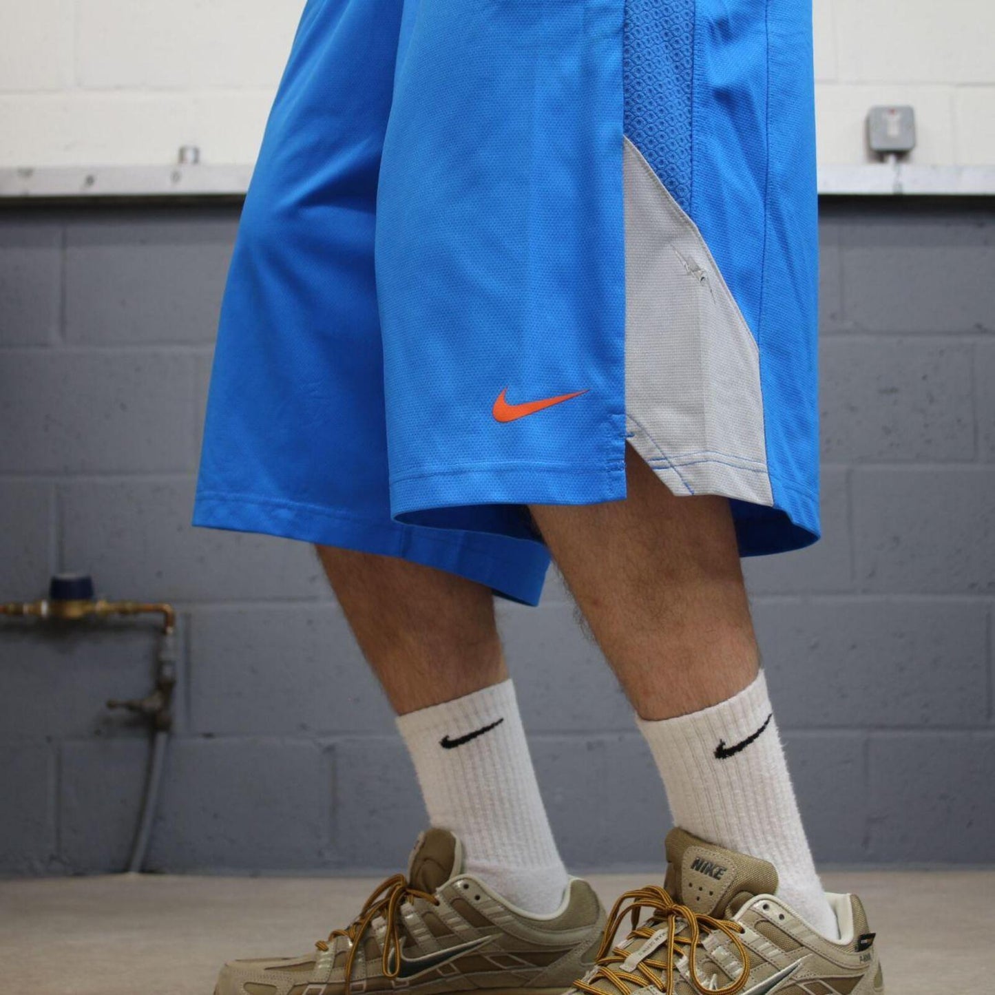 Baggy Nike sports shorts y2k blue Basketball style comfy loose floaty summer gym shorts