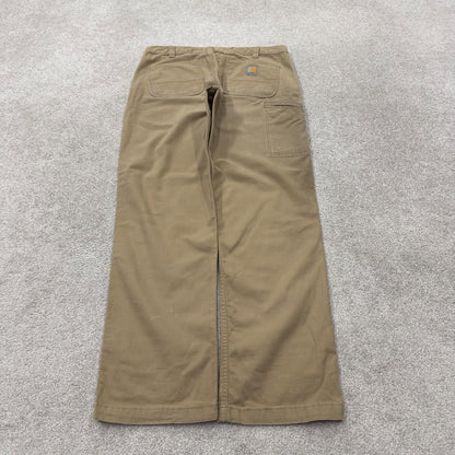 Carhartt carpenter pants y2k relaxed utility trousers tan Straight leg skater style workwear pants