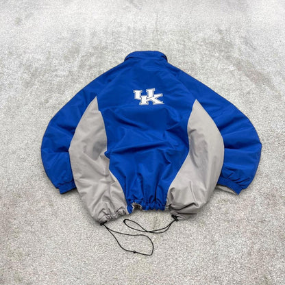 Vintage y2k Nike Team reversible technical windbreaker jacket blue grey Padded adjustable tech coat