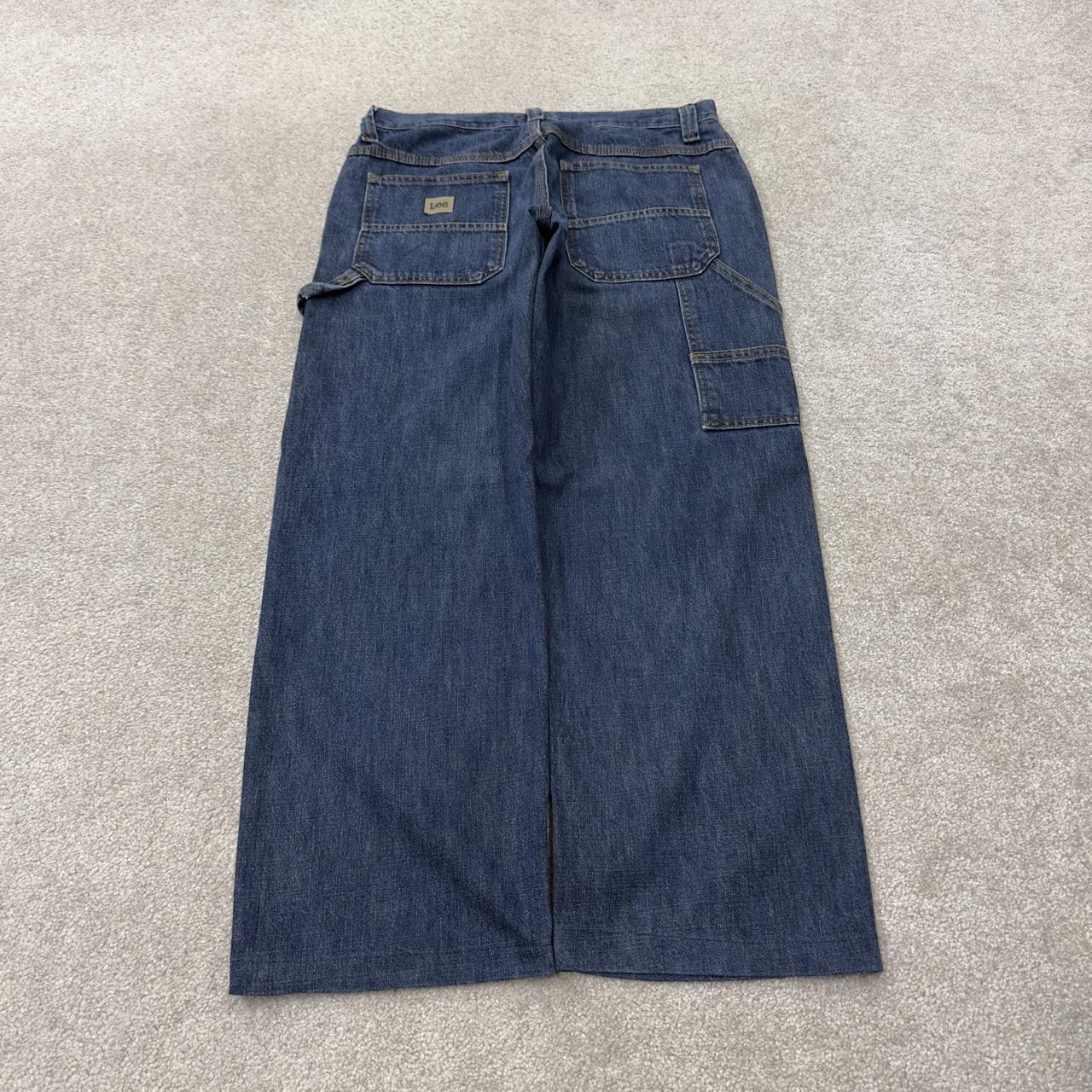 Vintage Lee carpenter jeans y2k blue denim Loose leg skater style utility workwear trousers