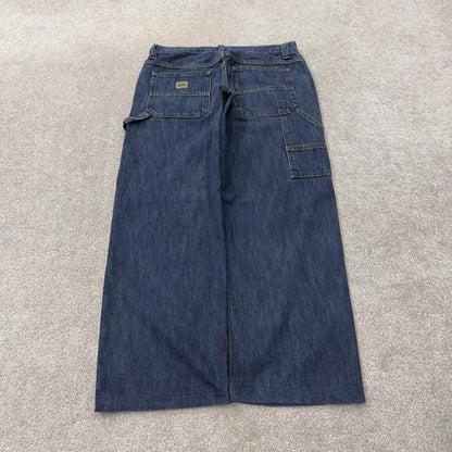Vintage Lee carpenter jeans y2k blue denim Loose leg skater style utility workwear trousers