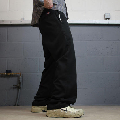 Dickies chino pants black loose W34L32 Lightweight floaty skate work trousers
