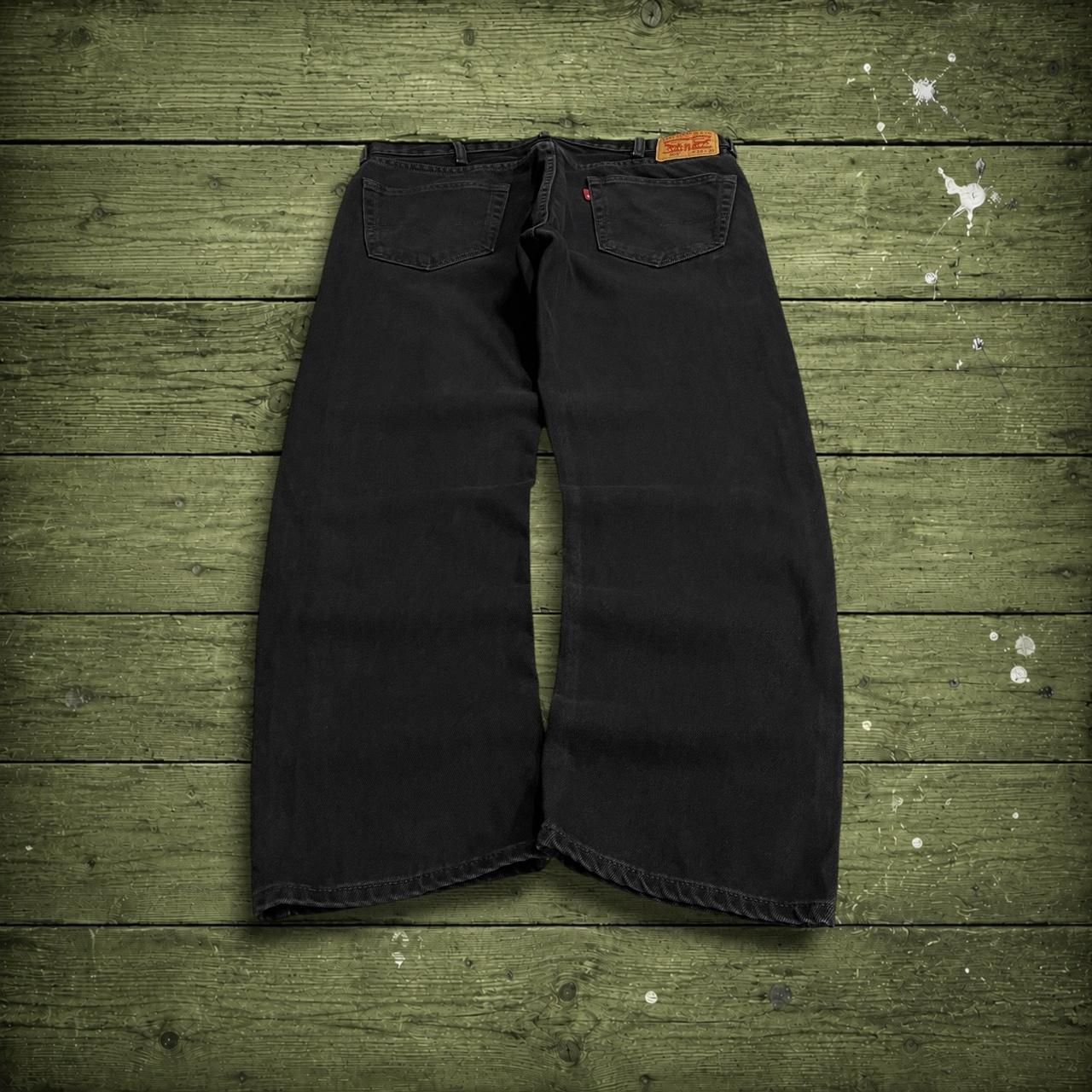 Levi's 505 straight fit jeans y2k black Regular straight leg denim pants red tab logo