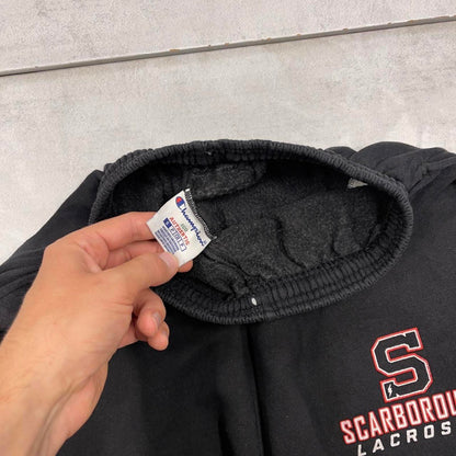 Y2k black Champion joggers S Loose sweatpants embroidered logo