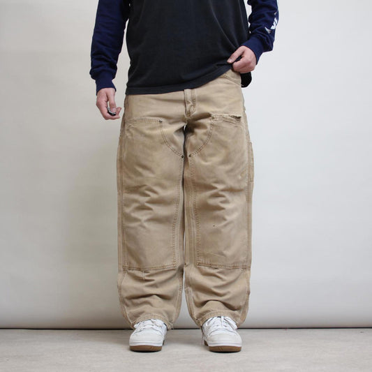 Carhartt double knee carpenter trousers W38L30 loose tan skater pants