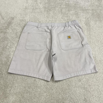 Carhartt cargo shorts canvas lilac grey Canvas relaxed fit skate style work shorts