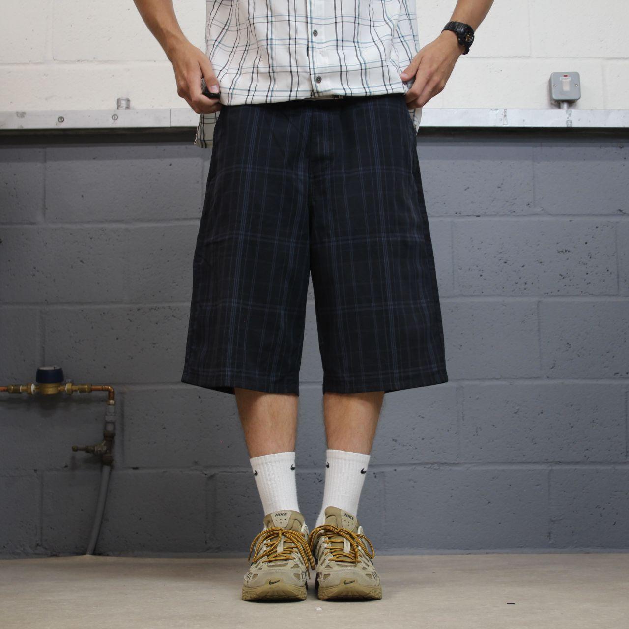 Dickies checkered chino shorts carpenter navy Chino skater / surf lightweight shorts loose festival