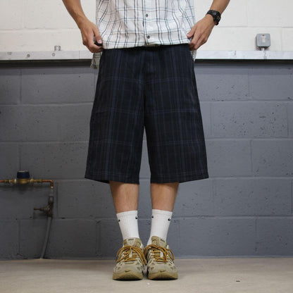 Dickies checkered chino shorts carpenter navy Chino skater / surf lightweight shorts loose festival