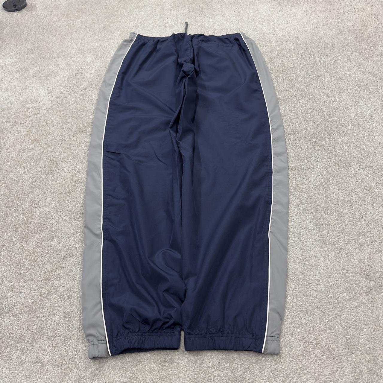 Baggy Y2K Reebok tracksuit bottoms black navy XL Loose lined casual 2000s style track pants