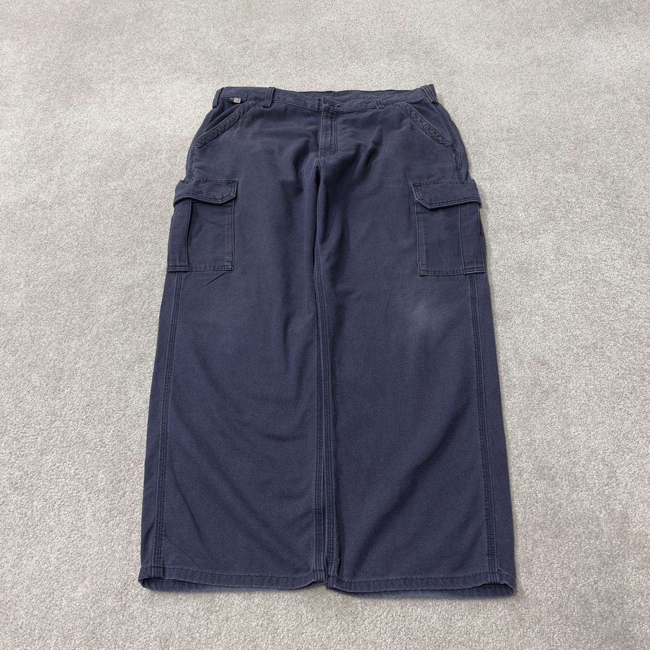 Carhartt Baggy cargo pants y2k W40L30 navy Loose fit skater workwear pants, utility pockets